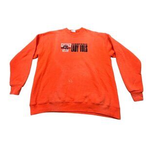 Vintage Tennessee Lady Vols Sweatshirt Women XL Orange Top Threads USA Made Y2K